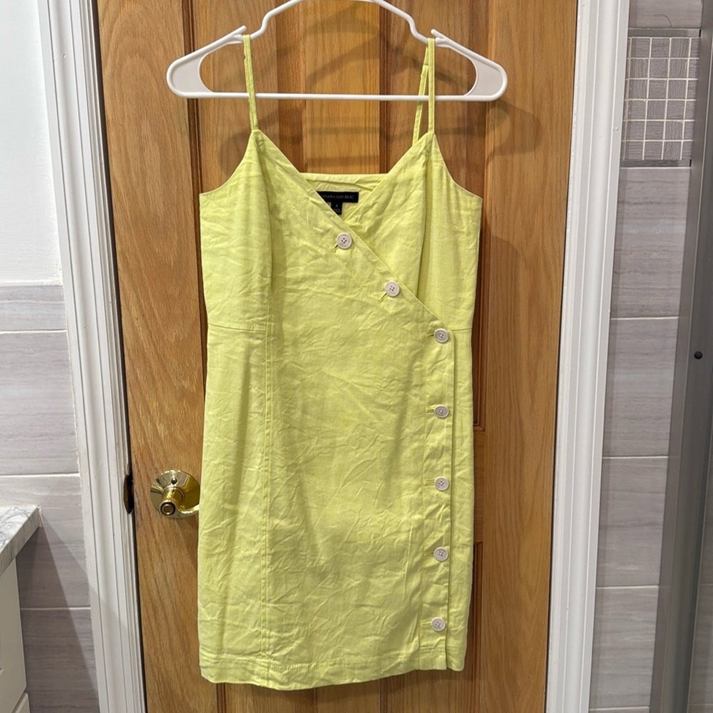 Banana Republic faux wrap linen dress